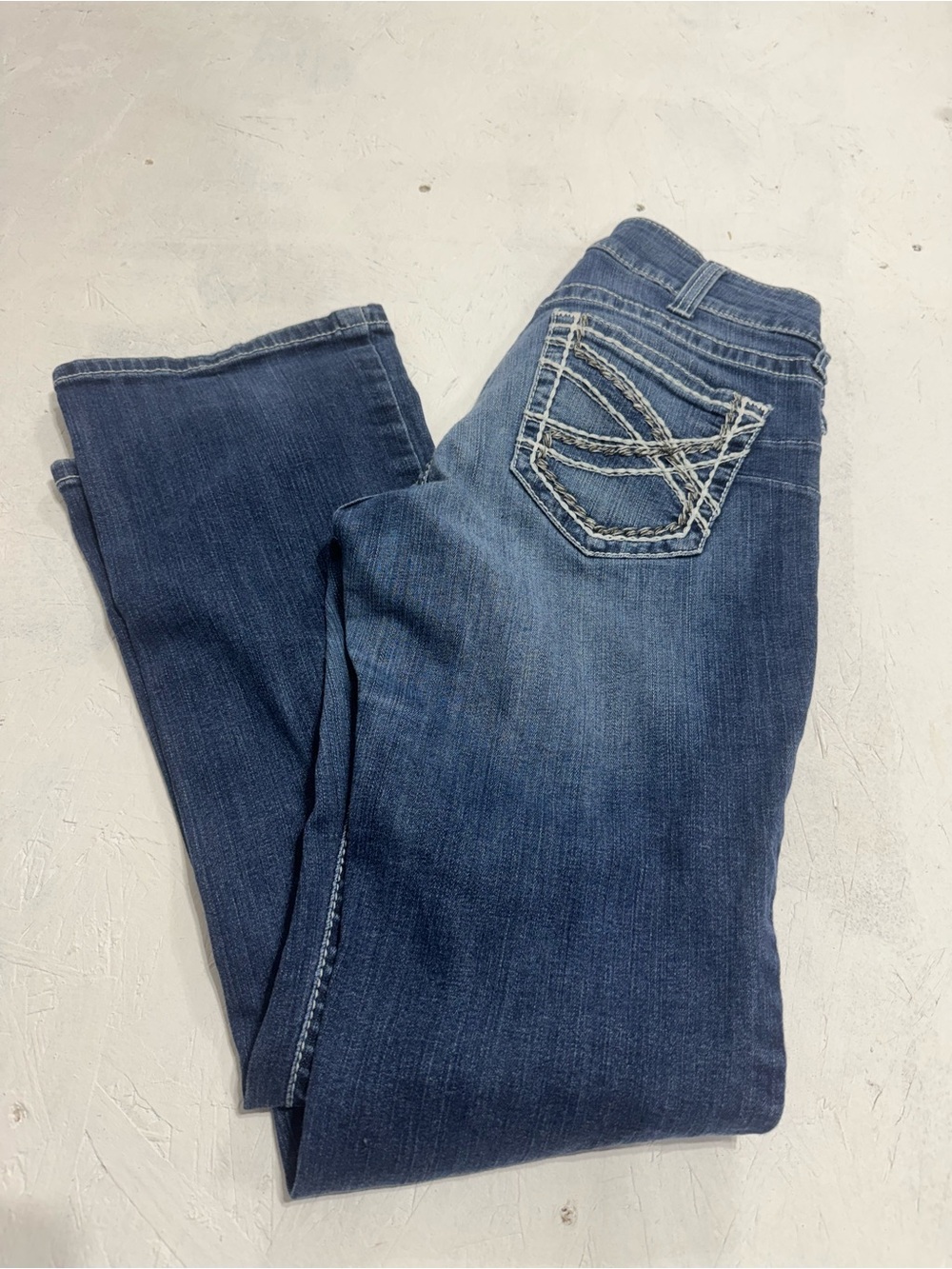 Ariat Women's Dark Blue Bootcut Jeans with Embroidered Pocket